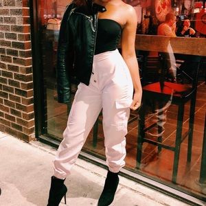 Pink Blush Cargo Pants